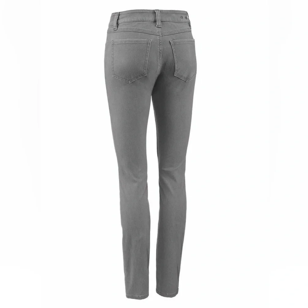 Cabi size 8 x 30” skinny high rise stretch jeans smoke Pearl gray barely worn